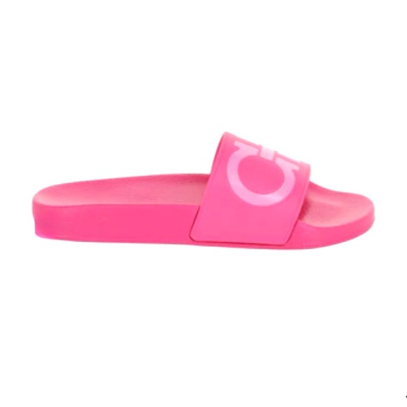 Salvatore Ferragamo Groovy Gancini Slides 💕 Hot Pink Sandals US 8 - Picture 11 of 11